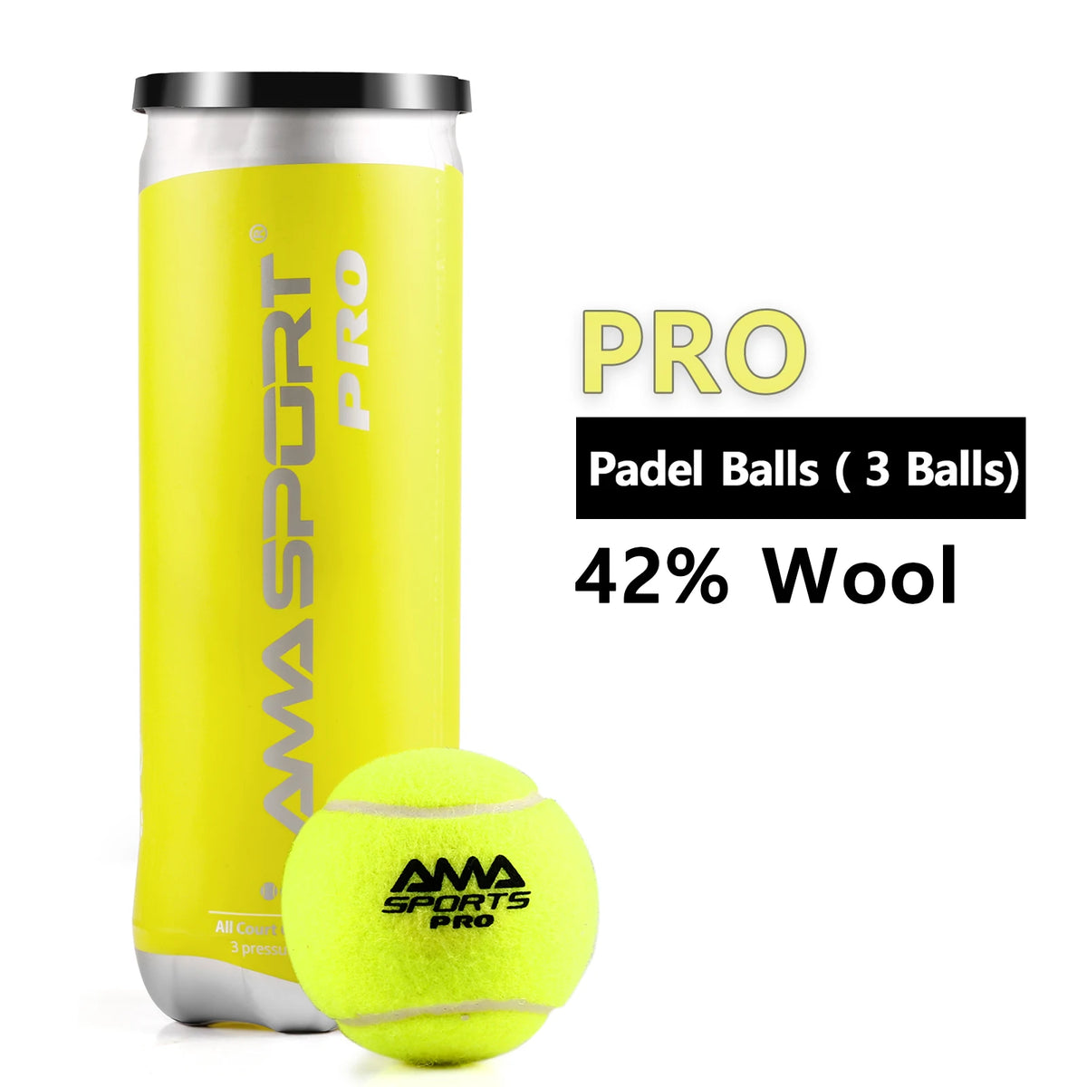 VOLEA Tournament Padel Balls — Pack of 3