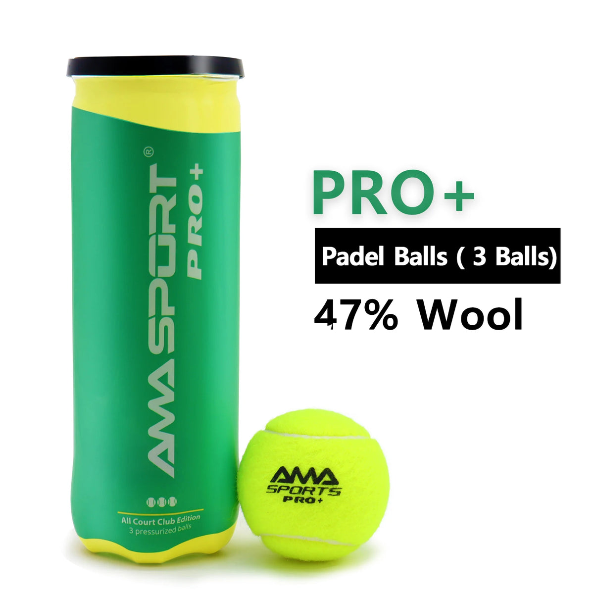 VOLEA Tournament Padel Balls — Pack of 3